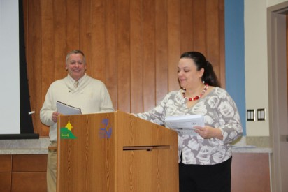 Dr. Aaron Kennedy, Vice President of Student Affairs and Amber McClure, Director of Enrollment Management, present at the meeting.  