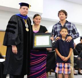 a special presentation was given for Tonie Martinez, a Mesalands graduate that was recently killed in a tragic car accident.  Martinez earned an Associate of Applied Science Degree in Business Administration from Mesalands. On her behalf, Martinez’s family accepted her degree during commencement. 