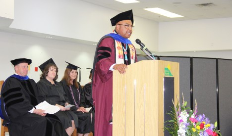 Dr. Richard Luarkie, former Governor of the Pueblo of Laguna, delivered the commencement speech.