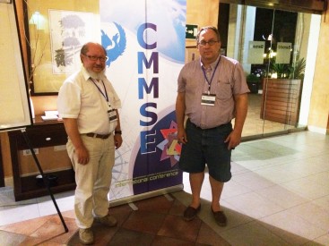 (Right) Dr. Forrest Kaatz, Director of Institutional Effectiveness and Research and Adjunct Instructor at Mesalands Community College and colleague, Professor Adhemar Bultheel, Department of Computer Science at the Katholieke University in Leuven, Belgium, at the 2015 International Conference on Mathematical Methods in Science and Engineering (CMMSE) in Rota, Spain.