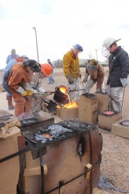 Last year Mesalands Community College students poured 4,000 pounds of iron in only two and a half hours, setting a record for the fastest iron pour at the College. 