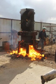 The furnace named ‘Peechy Keen’ from the Keen Foundry in Houston, TX returns to the Mesalands Community College Iron Pour this year. 