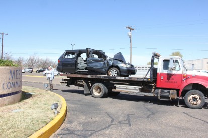 The DUI vehicle was on display during Student Safety Week.