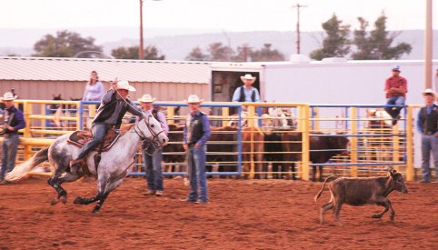 Chace Valdez competing at the 2015 Mesalands Fall Rodeo.