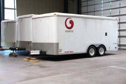 Granite Services International Inc, has three trailers (shown above) at Mesalands Community College’s North American Wind Research and Training Center. The trailers contain tools that are used for their training classes and for maintenance on wind turbines. 